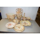 Mixed Lot: Various Crown Devon wares to include vases, bowls, jardiniere etc