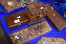 Mixed Lot: Leather covered boxes and others (4)