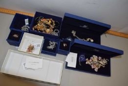 Collection of Swarovski jewellery items