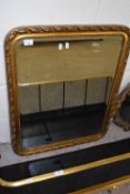 20th Century rectangular gilt framed wall mirror