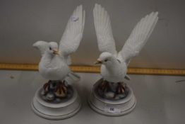 A pair of Andrea porcelain doves