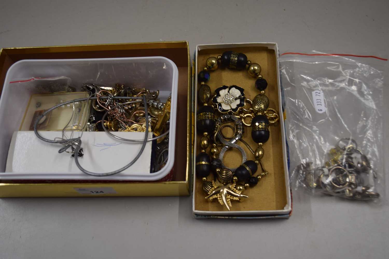 One box of various assorted costume jewellery