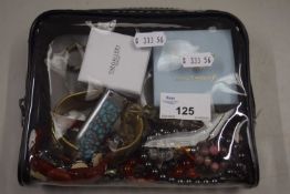 Packet of various assorted costume jewellery