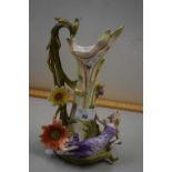 Continental porcelain figural vase