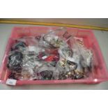 Large box of various costume jewellery