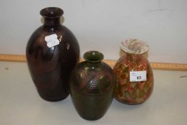 Two Annascaul vases together with a further Mtarfa vase (3)