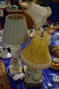 Three various table lamps