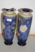 Pair of Doulton stone ware vases for restoration