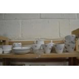 Quantity of rose decorated tea wares