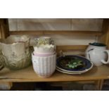 Mixed Lot: Various ceramics to include jardinieres, Denby jug and other assorted items
