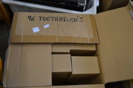 Box of bamboo toothbrushes, as new