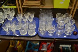 Quantity of assorted cut glass and other drinking glasses