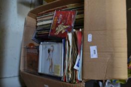 Box of assorted LP's, singles and DVD's