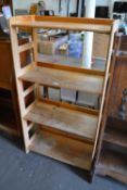 Four tier pine book shelf