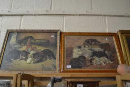 Two 19th Century chromolithograph prints of cats