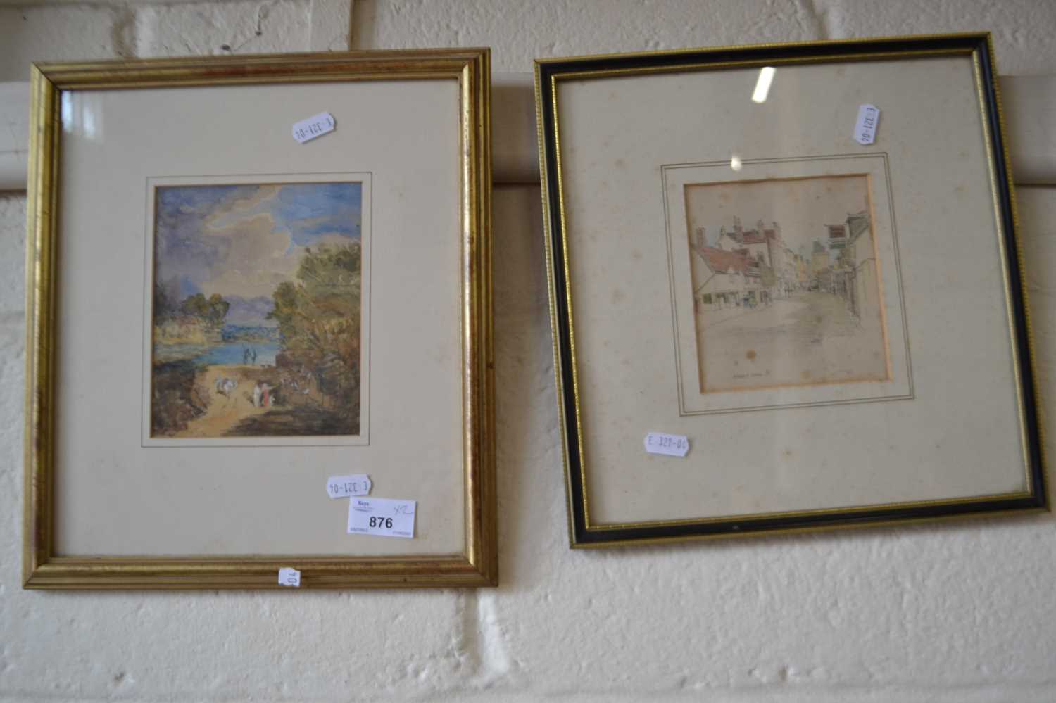 Two glazed and framed watercolours
