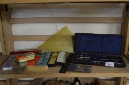 Mixed Lot: Various technical drawing instruments and other items