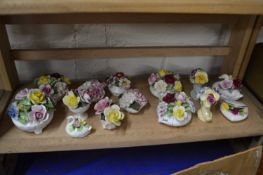 Collection of various porcelain flower models to include Royal Doulton and others