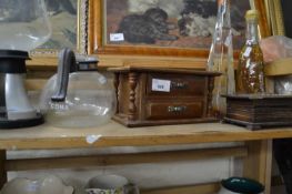 Mixed Lot: Jewellery boxes, oil bottles etc