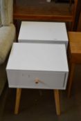 Pair of contemporary single drawer bedside cabinets