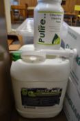 Citrus hand cleansing paste together with a 20 litre bottle of degreasing solution