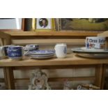 Mixed Lot: Blue and white tea wares and other assorted ceramics