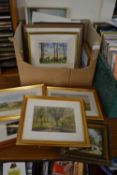 Box of assorted pictures and prints, mostly framed