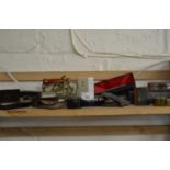 Mixed Lot: Various items to include vintage spectacles, harmonica, brass weight etc