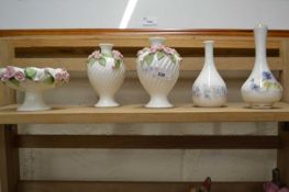 Mixed Lot: Floral decorated vases