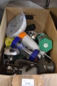 Box of assorted house clearance items