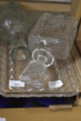 Glass dressing table tray and other items