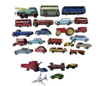 A mixed lot of die-cast vehicles, to include Dinky, Triang, Matchbox etc