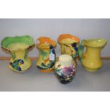 Collection of Burleigh ware and other decorative ceramics to include three jugs, a vase and a