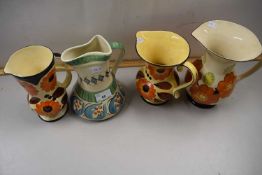 Group of four Art Deco stye jugs to include Myott