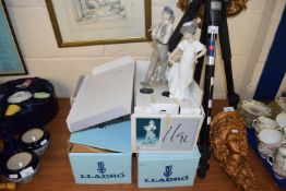 Collection of six various Lladro figures most with original boxes