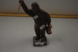 Carved stone model of an Inuit figure