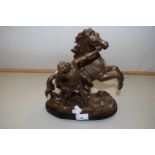 A bronzed Spelter Marley Horse