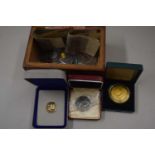 Box of various assorted bank notes, coins etc