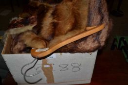 Vintage fur coat together with various fur collars and other related items