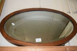 Early 20th Century oval bevelled wall mirror