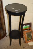 Ebonised two tier plant stand