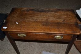 Georgian oak single drawer side table, 81cm wide