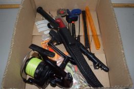 Box of various assorted fishing tackle