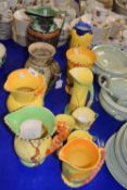 Collection of Art Deco style ceramics to include a range of Burleigh ware jugs, Shorter & Sons jugs,
