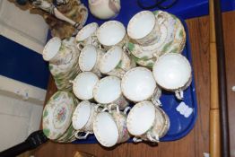 Quantity of Crown Staffordshire floral decorated tea wares