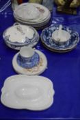 Collection of various Victorian and later decorated plates, covered vegetable dish and other
