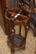 Early 20th Century oak stick stand of circular form