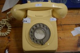Vintage cream plastic telephone