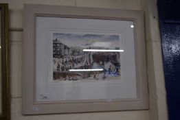 Mary Read, (British 20th Century), Charlestown, limited edition chromolithograph, number 37 of