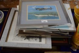 Mixed Lot: Various framed prints, military aircraft